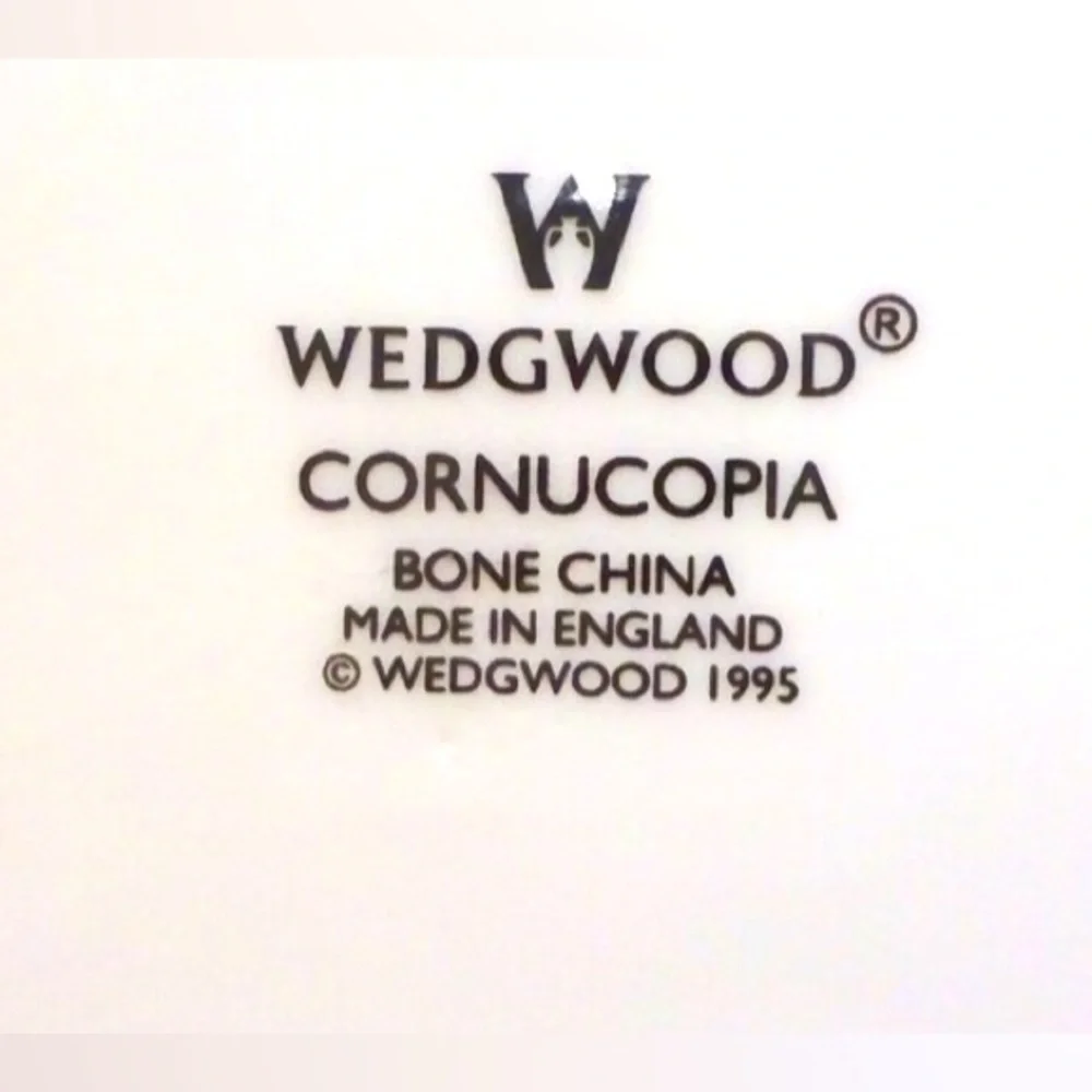 Vintage 1995 Wedgwood Cornucopia Hampton Square Box